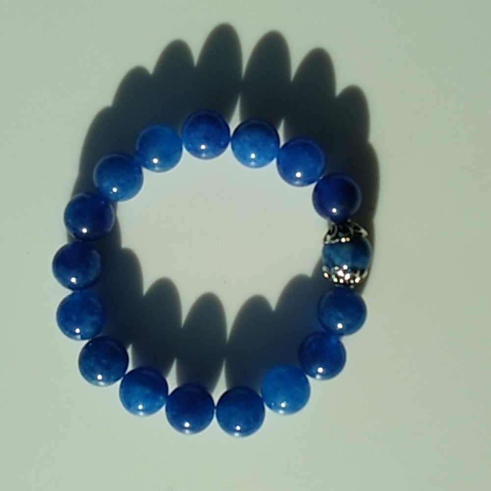 Blue Agate stretch bracelet